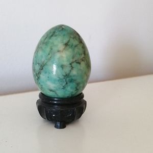 Marble "Dragons egg" with stand.